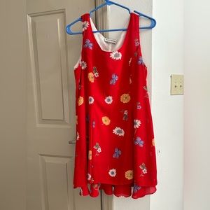 Essential USA 90s Red Floral Sundress